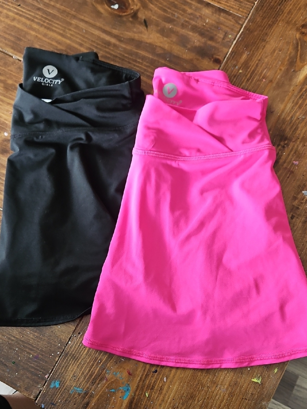 Velocity Girls Active Skirt Duo in Hot Pink and Black